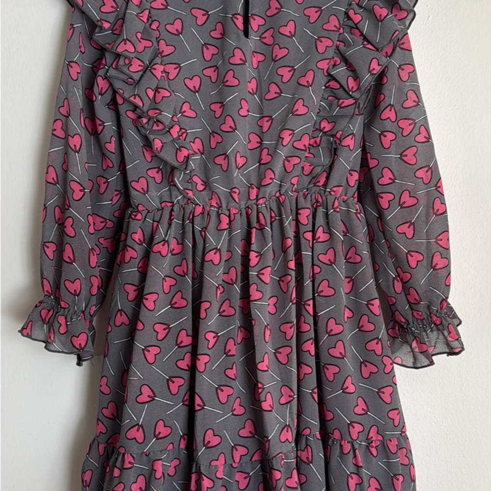 Mayoral Gray and Pink Heart Dress - Picture 2 of 4